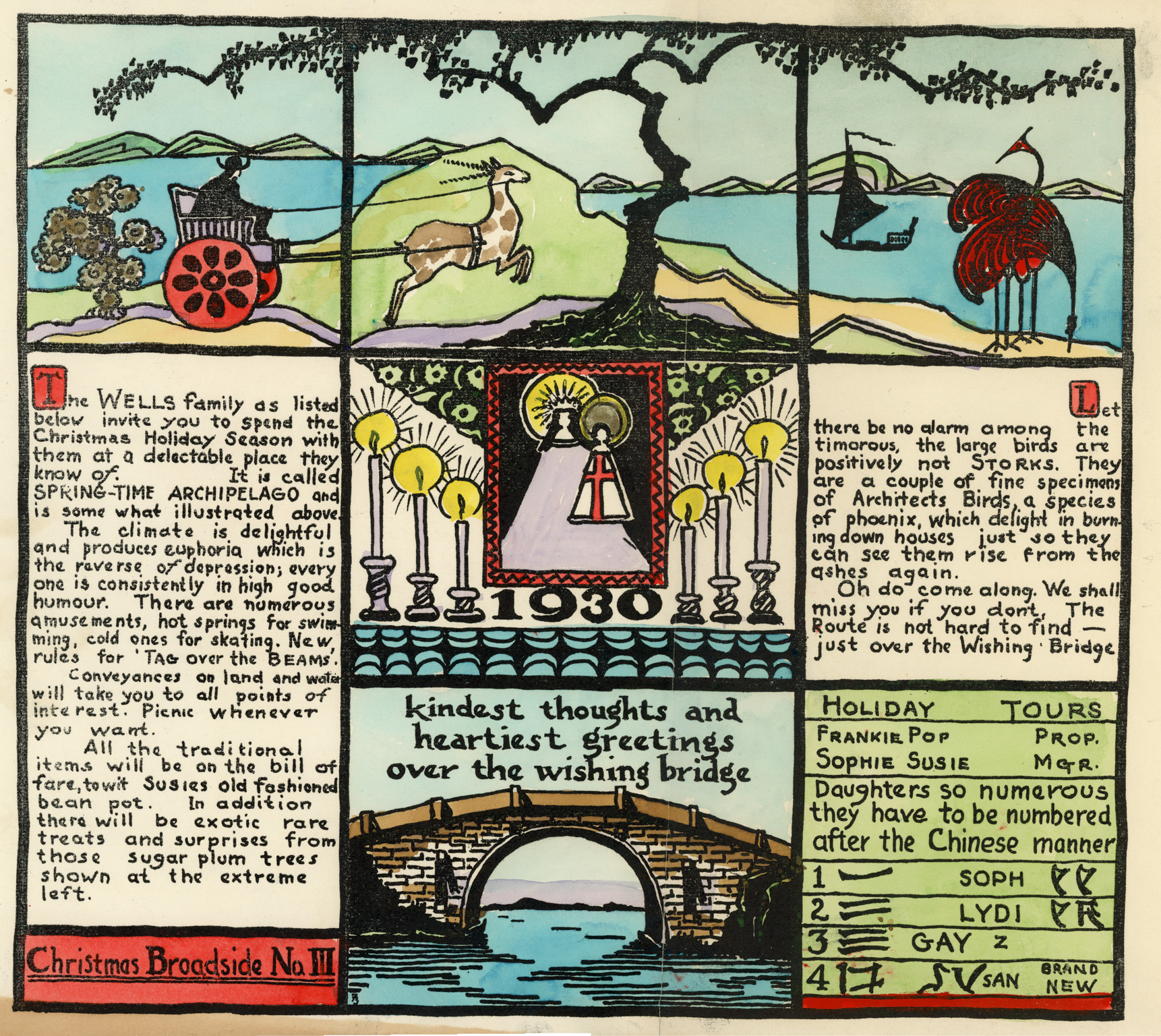 FC Wells Christmas broadside 1944.